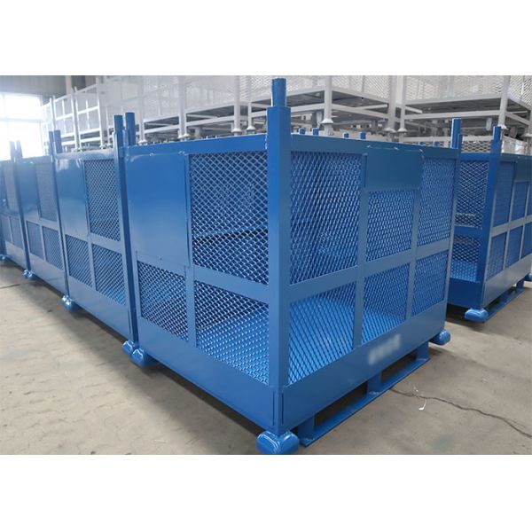 Stackable Forklift Stillage Bin Mesh Pallet Cages Drop Front