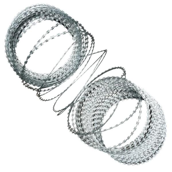 Hot Selling Type BTO 30 Razor Barbed Wire Galvanized Barbed Wire Concertina Coil For Outdoor Security