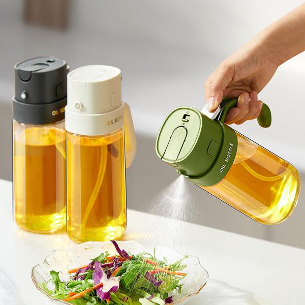 2024 Nova Chegada 2 em 1 Dispensador de azeite de oliva garrafa de 550 ml Grande Capacidade