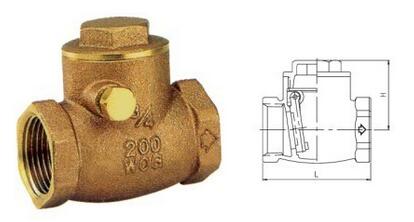 Single Sloping Door Swing Silent Check Valve Screwed Female By Brass Body
