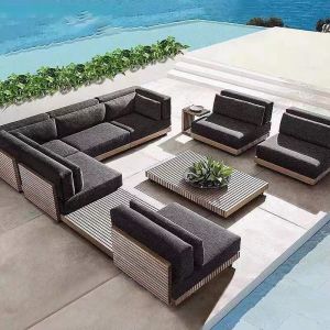 Piscina al aire libre Sofa Bed Lounge Chairs Sofa que broncea a Ledge Cushions Chaise
