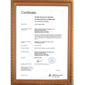 Ningbo Suijin Machinery Technology Co.,Ltd Сертификации