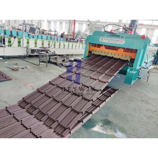High Precision 1020 Glazed Tile Roll Forming Machine With 16 Rows 4-6M/Min Forming Speed