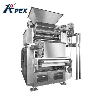 Massa folhada/tipo massa contínua Sheeter do assoalho máquina da fabricação de biscoitos da padaria com correia transportadora