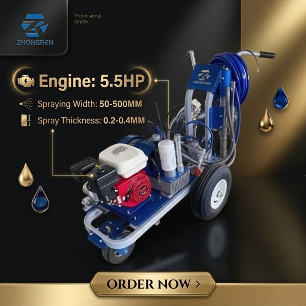 ZR-12L Hydraulic Plunger Pump Automatic Road Marking Machine 21MPa