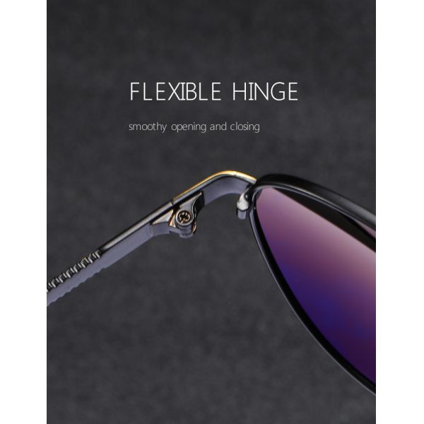 Alloys Pilot Polarized Lens Mens Luxury Sunglasses UV400 Driving Night Fishing Glasses