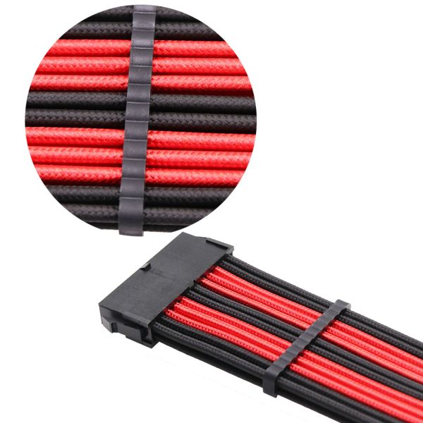 Hot Sale Power Supply ATX Braided Nylon  Sleeved extension Cable 18AWG