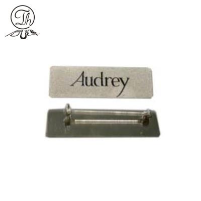 Engraved Name Plate Pin Metal Badges
