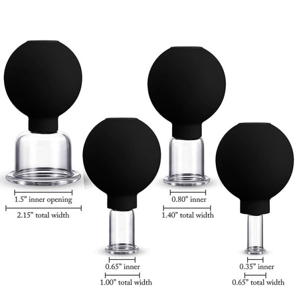 Class I Glass Silicone Jars Cupping Therapy Set for Face Skin Lift Certification Other
