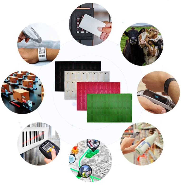 3*8 4*8 6*8 Расположение RFID Inlay Prelam PVC Inlay Sheet RFID Contactless Card Sheet для производства пластиковых карт