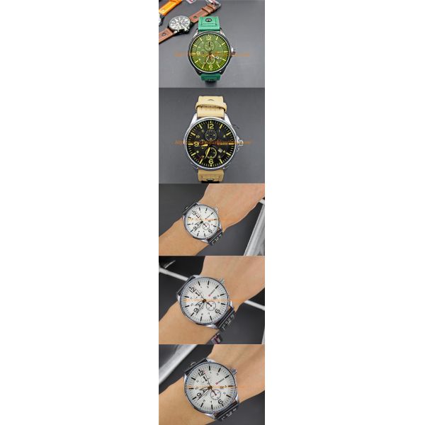 CS Watch Blue Black Orange Army Watch Stainless Steel Back Watch Quartz Analog Watches Man