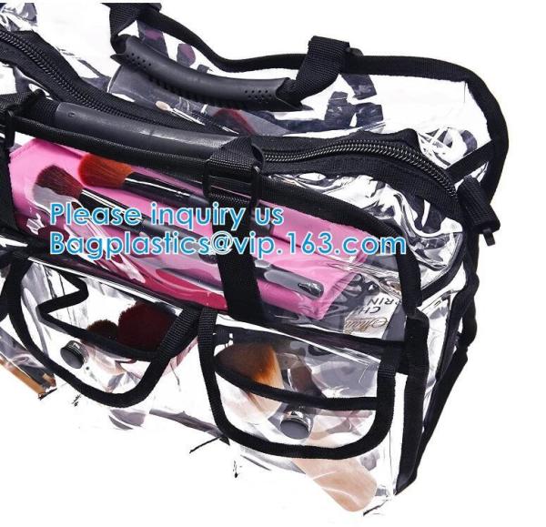 Adjustable Shoulder Strap and Zippered Top, Stadium Security Travel & Gym Clear Bag, Perfect for Work, School