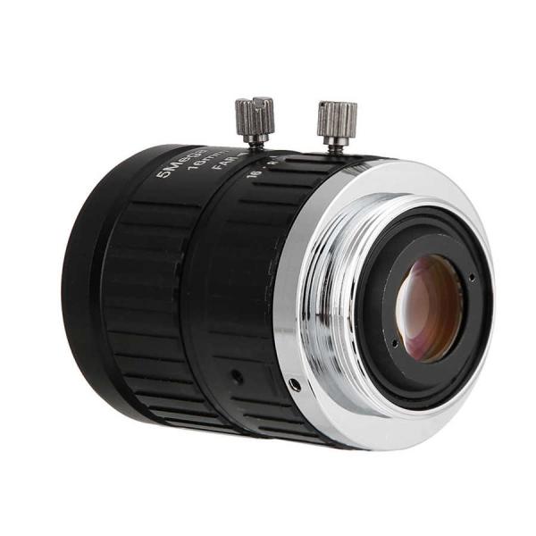 16mm HD 2/3 C Port  5MP F1.6 Industrial Camera Lens 17.53mm BFL