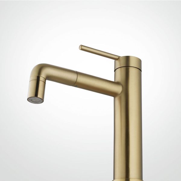 Высота Faucet 209mm тщеты Bathroom ручки золота латунная одиночная