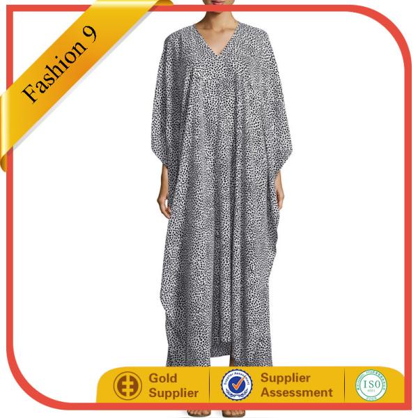 Animal-Print Chiffon Caftan