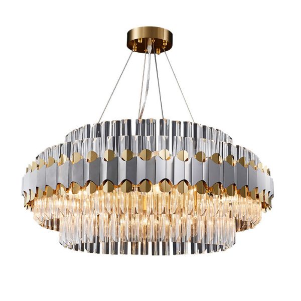 Taille 36cm LED Dimmable Crystal Pendant Ceiling Light de centre commercial