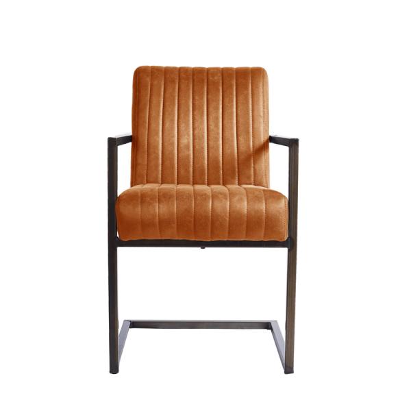 Antique Restaurant Armrest Furniture  87cm 51cm Leathaire Dining Chair