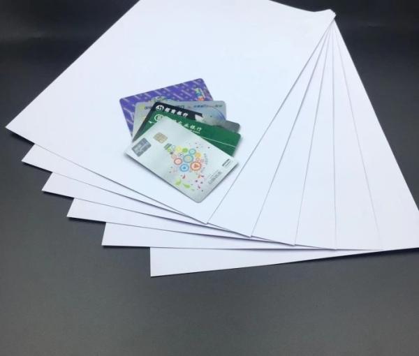 Printable White Plastic Card Sheet , Pvc Card Lamination Sheet Custom Size