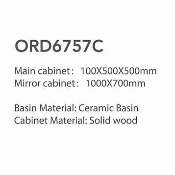 Customized Modern Bathroom Cabinet Minimalist Solid Wood Bathroom Cainet Orin ORD6757C