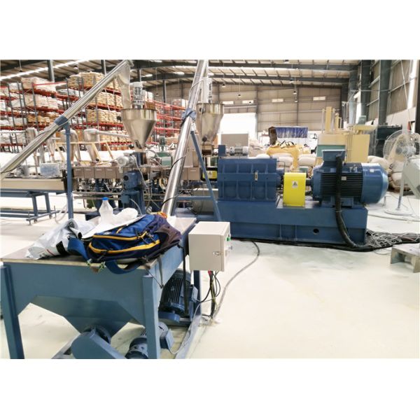 Low Noise Twin Screw Compounding Extruder , PP / PE Plastic Extrusion Machine
