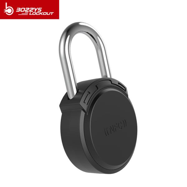 Black Keyless USB Rechargeable Door Lock NFC Smart Padlock Quick Unlock Zinc alloy Metal Self Developing Chip
