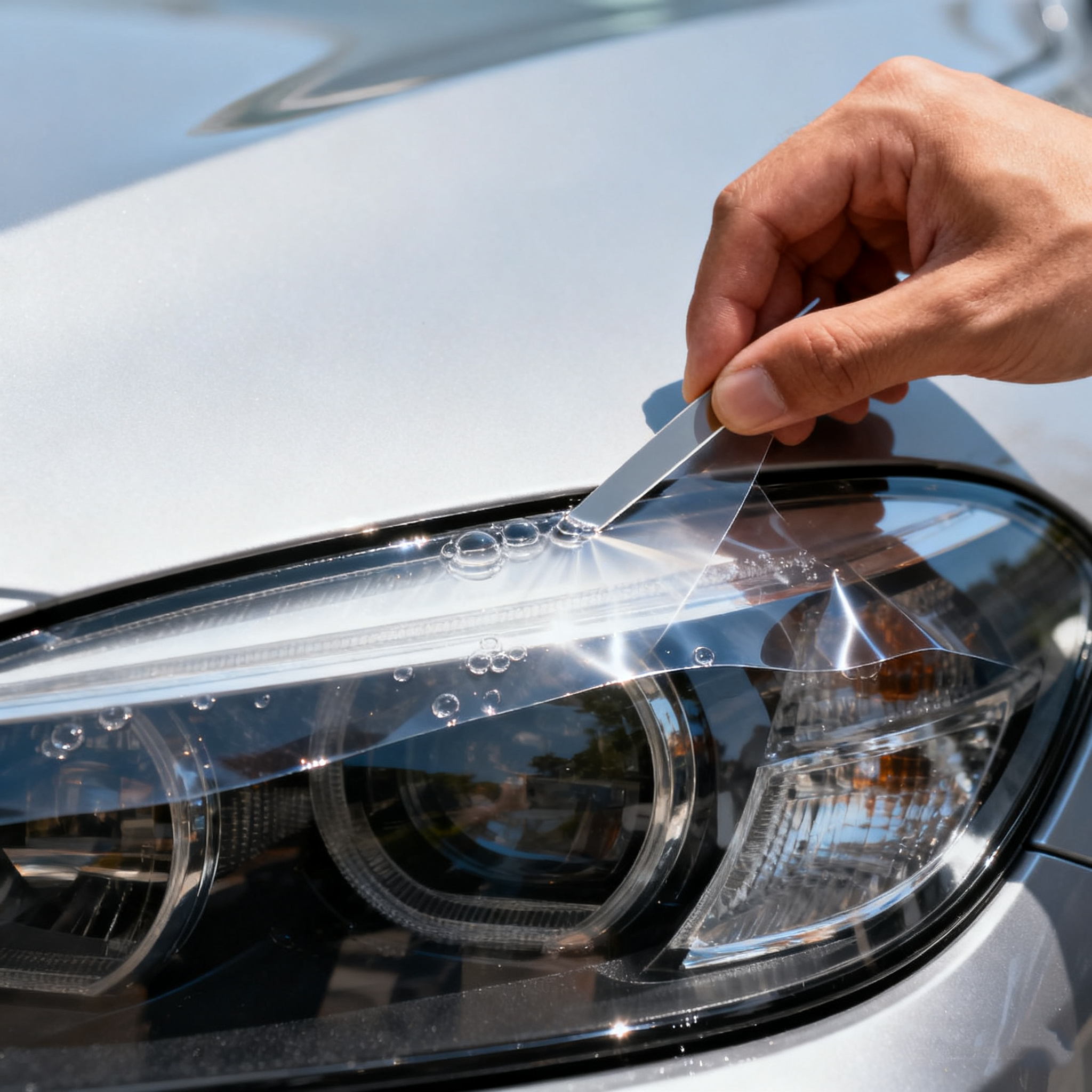 KL84L Headlight PPF Self-Healing UV Resistant Anti-Scratch TPU Headlight Protection Film Color Change for Cars