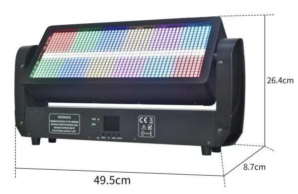 RGB 8+8 RGB Light Moving Head Led Strobe Light 300W Power For Event