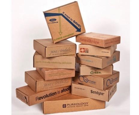 Moistureproof Decorative Cardboard Boxes , Corrugated Gift Boxes Logo Printed