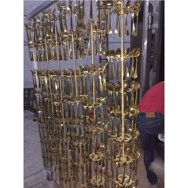 Máquina de revestimento dourada do vácuo da cor PVD do arco-íris do preto do ouro de Rosa do faqueiro de aço inoxidável a rendimento elevado da cutelaria dos utensílios de mesa