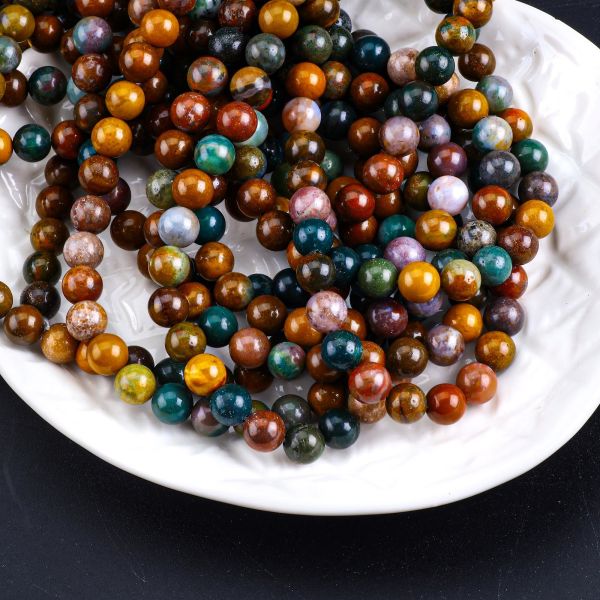 8мм натуральный океан камень драгоценный камень бусы лечебный кристаллический камень бусы для ювелирных изделий