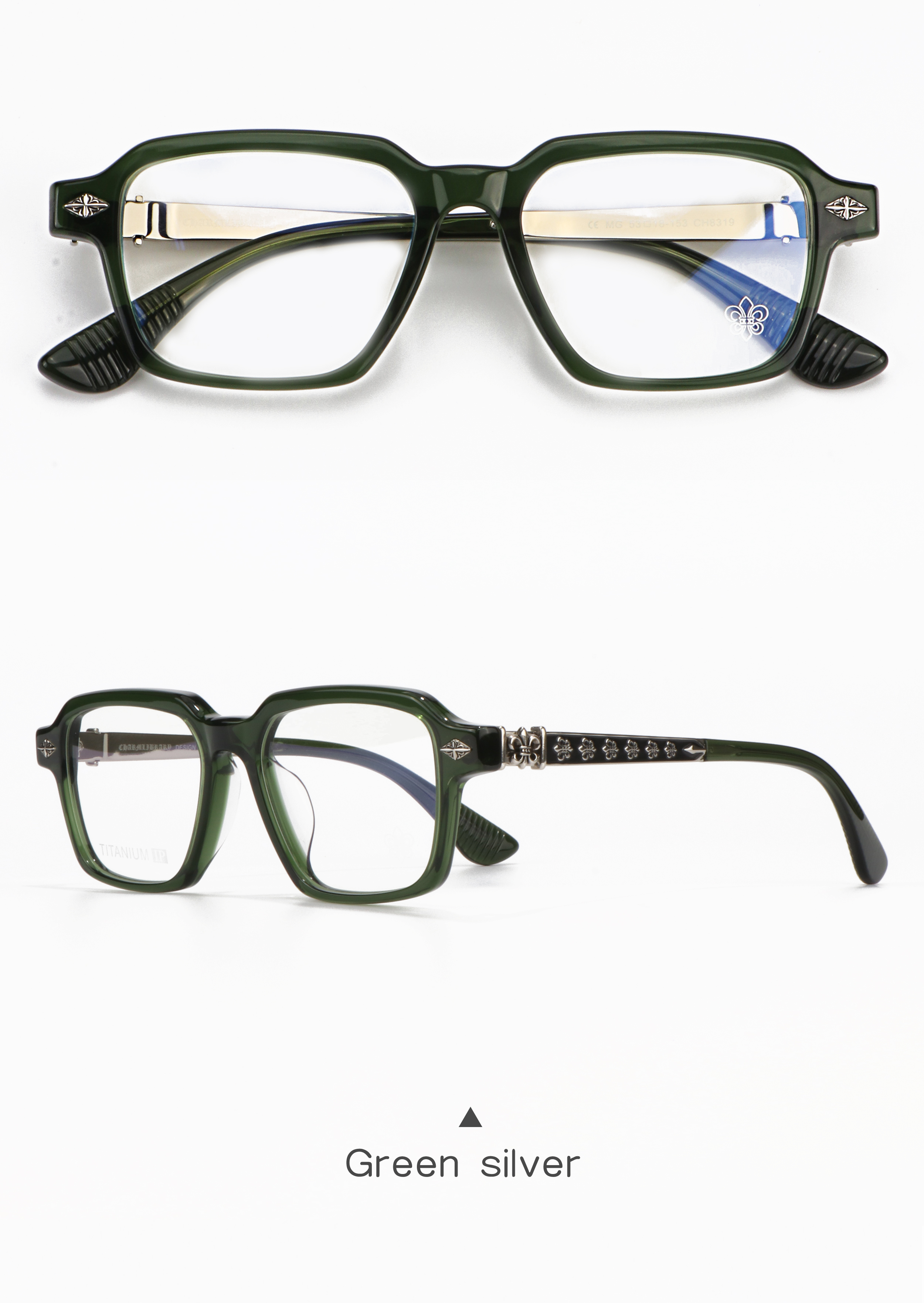 2025 New Green Color Computer Acetate Student Teacher Special Rectangular Customized Logo Optical Prescription Women Men Glasses