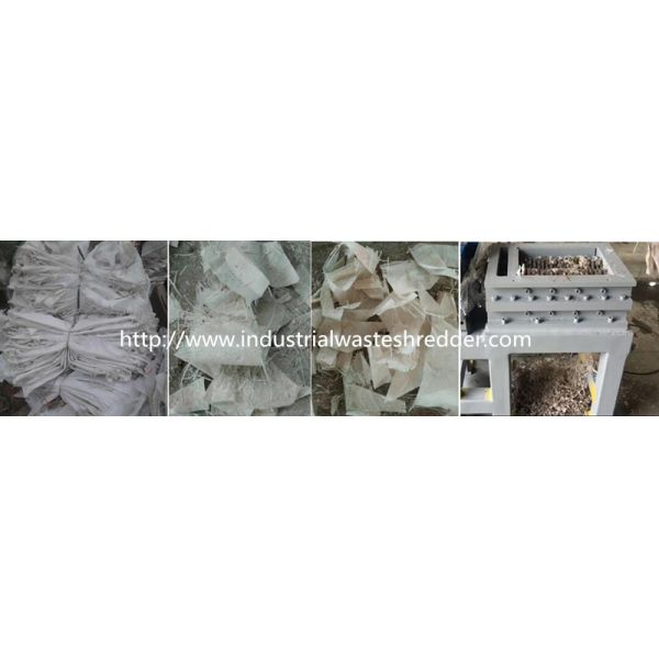 Eje enorme del doble de la trituradora de la película plástica del pedazo del bolso para el tipo suave materiales