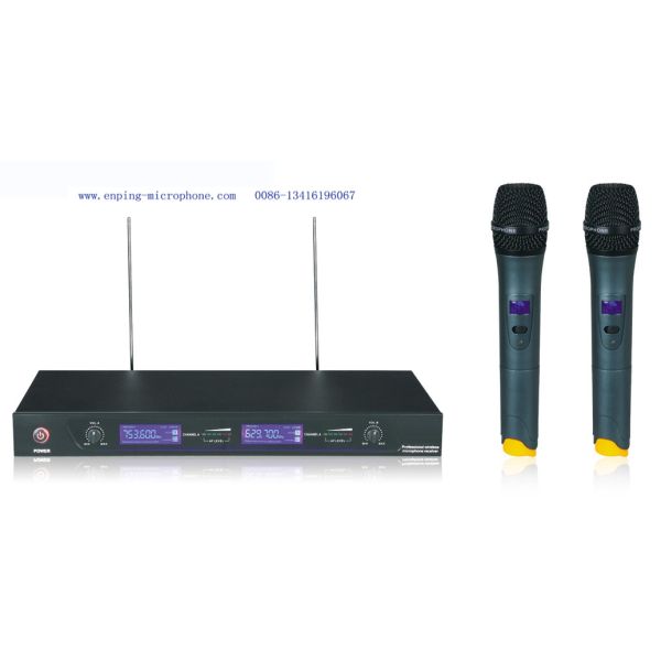 LS-5100 two-handheld VHF wireless microphone with LCD display