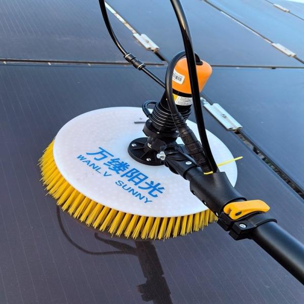 7.5m Water Fed Handle Electric Single Head Rotary Brush for Solar Panel Cleaning