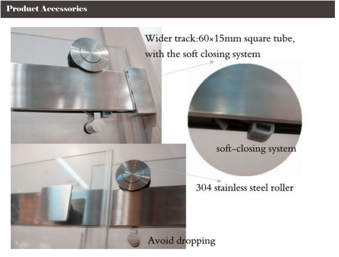 Collision Avoidance Design Aluminum Bathroom Doors Frosted Glass ISO9001