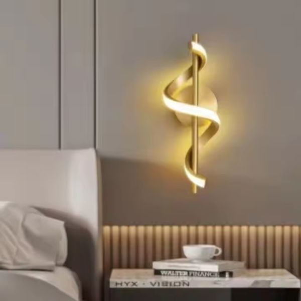 Minimalist Wall Lamp Master Bedroom Room Bedside Lamp Nordic Designer Light Luxury Aluminum Living Room TV Background Wall Lighting