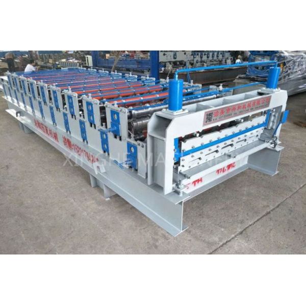 Rollo elegante de la capa doble del color blanco que forma la máquina para la teja acanalada