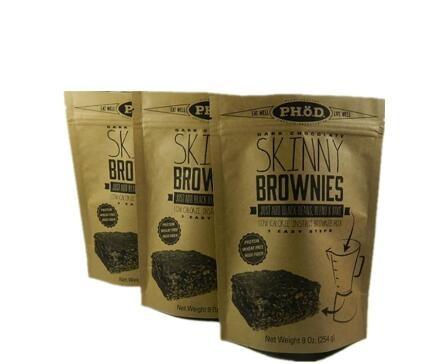 Customized Printing Aluminum Foil Stand Up Packaging Zipper Kraft Brown Paper Bag