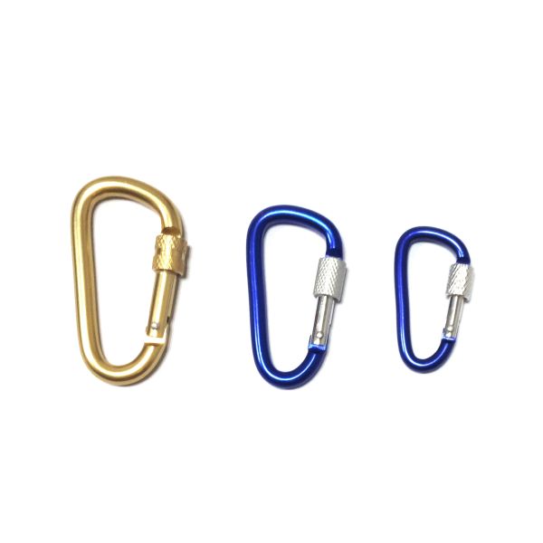 High Performance Friction Climbing Carabiner Clips , Locking Carabiner Keychain