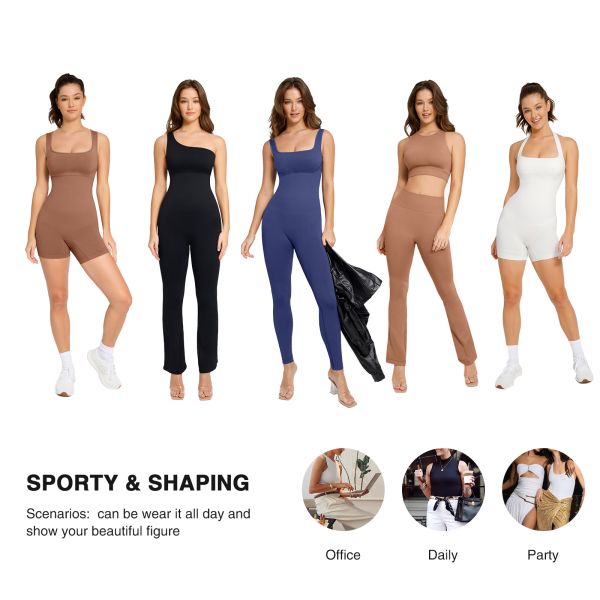 2023 Женские рубашки фитнес-костюмы без швов Бодисуиты Шейпвейн в цвете фото