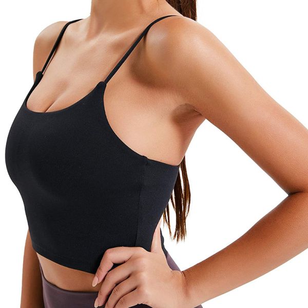 Wholesale Black Women Yoga Tank Tops Sports Bra Workout Fitness Running Crop Top