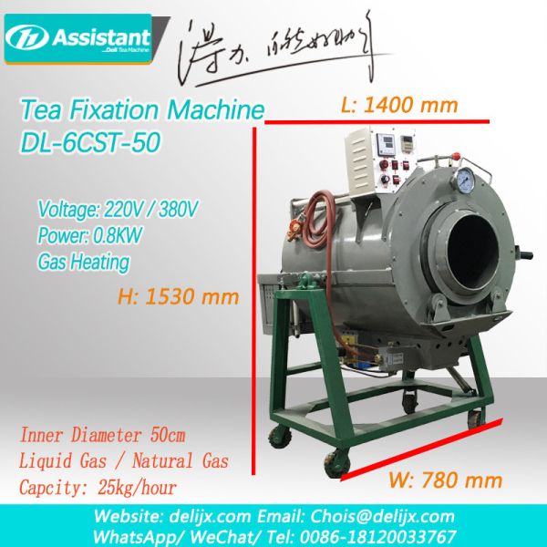 DL-6CST-50 Liquid Gas Bitter Leaf Green Tea Mini Steaming Fixation Machine for Tea