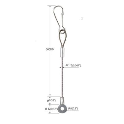 segurança de aço inoxidável YW86016 de Lanyard And Eyelet Accessories For da corda de fio de 1.2*250mm