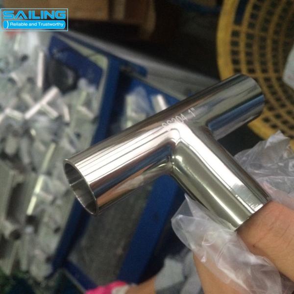 304 316L Sanitary Stainless Steel Butt Weld Tee For Food Industry