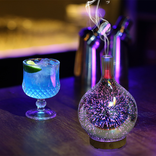 Round Glass Aromatherapy Room Fragrance Spray USB Humidifier With Fragrance Perfume