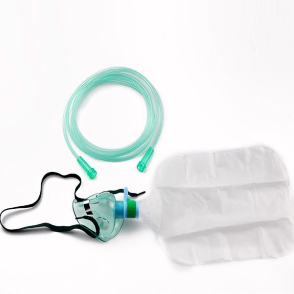 Disposable PVC Oxygen Mask Transparent With Reservoir Breathing Bag