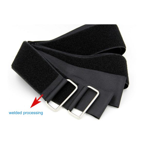 Dansky Custom Self-Locking Black Cargo Hook and Loop Pallet Strap with Metal Buckle Logistics Packaging Strap
