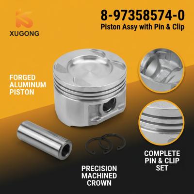 Engine Piston Assembly 8-97358574-0 Pin Circlip Kit Isuzu 4BG1 6BG1T for Hitachi