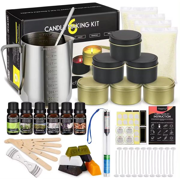 Home Decor Candle Diy Set Complete Candle Making Kit Scented Soy Candles