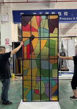 High-Temperature Colored Enamel Glass Partition with 6063-T5 Aluminum Alloy Frame for Fade-Resistant & Long-Lasting Color